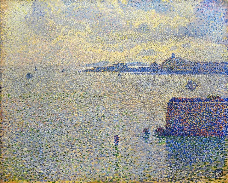 Voiliers et estuaire - Théo van Rysselberghe image 1 tableau peint à l’huile sur toile