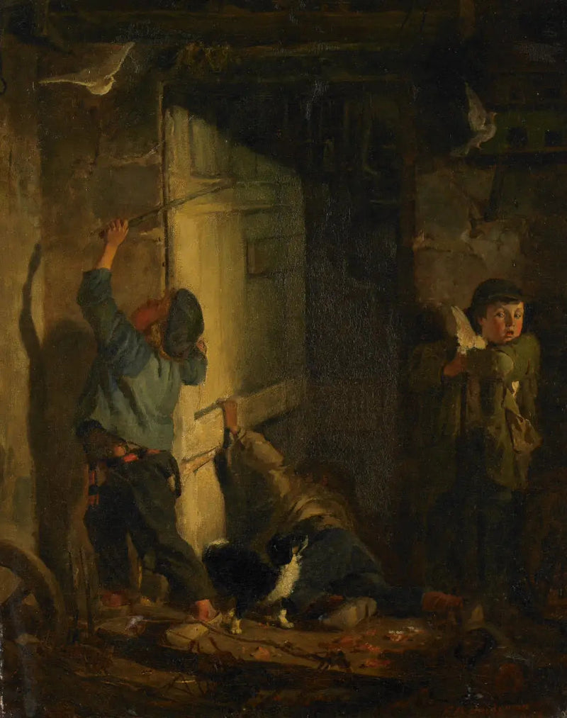 Voler le perchoir du pigeon - Frederick Arthur Bridgman