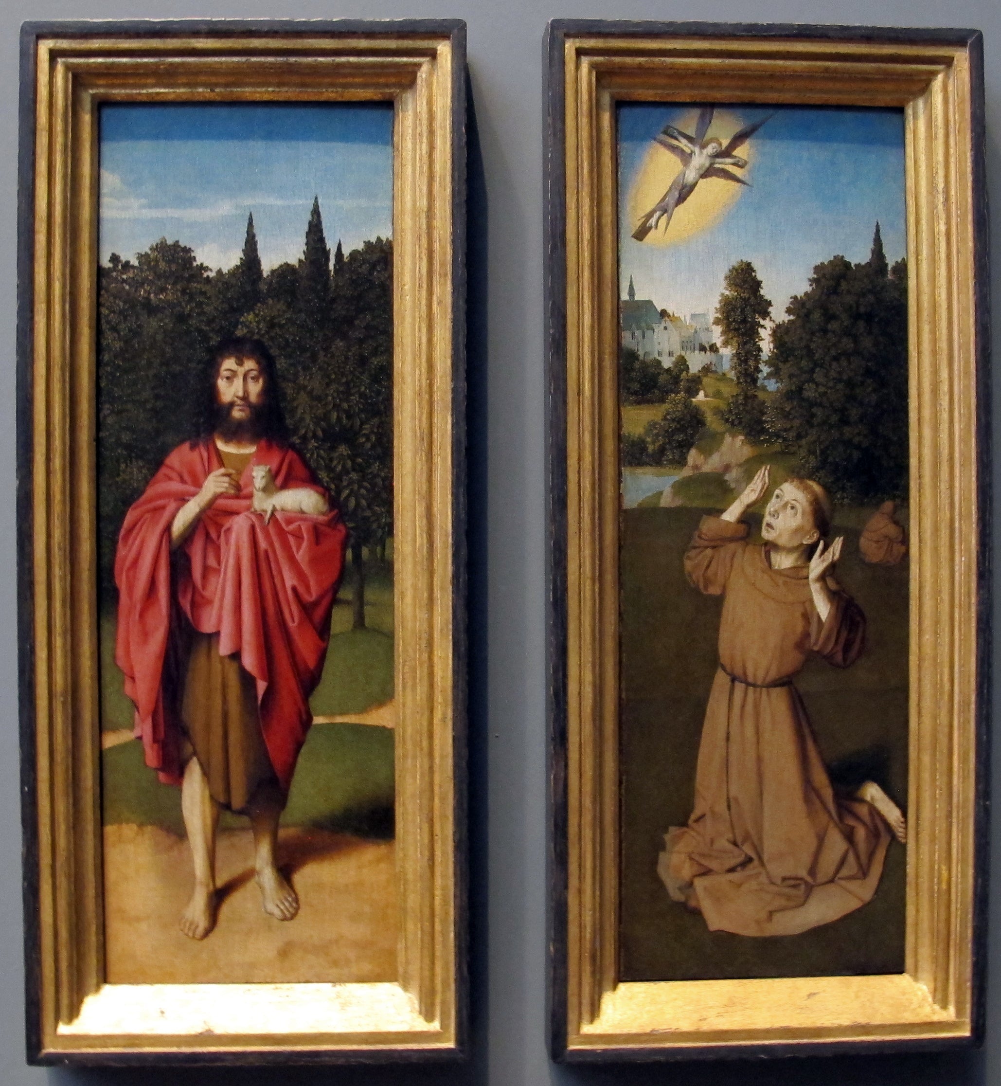 Volet de droite. SAINT Jean-Baptiste. - Gérard David image 1 reproduction de peinture à l’huile
