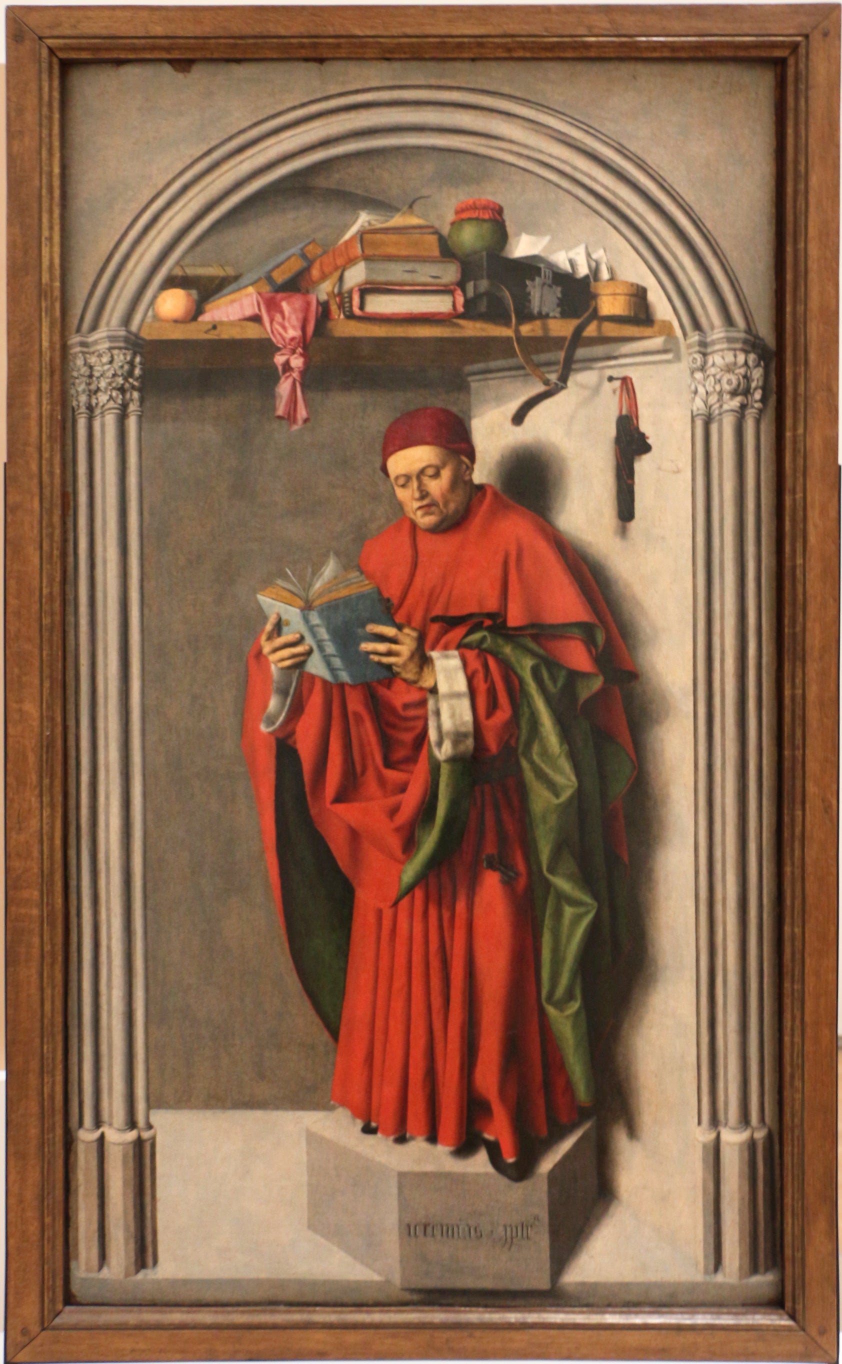 Volet droit du triptyque de l’Église Saint-Sauveur a Aix-en Provence avers: le prophete Jeremie’ - Barthélemy d’Eyck