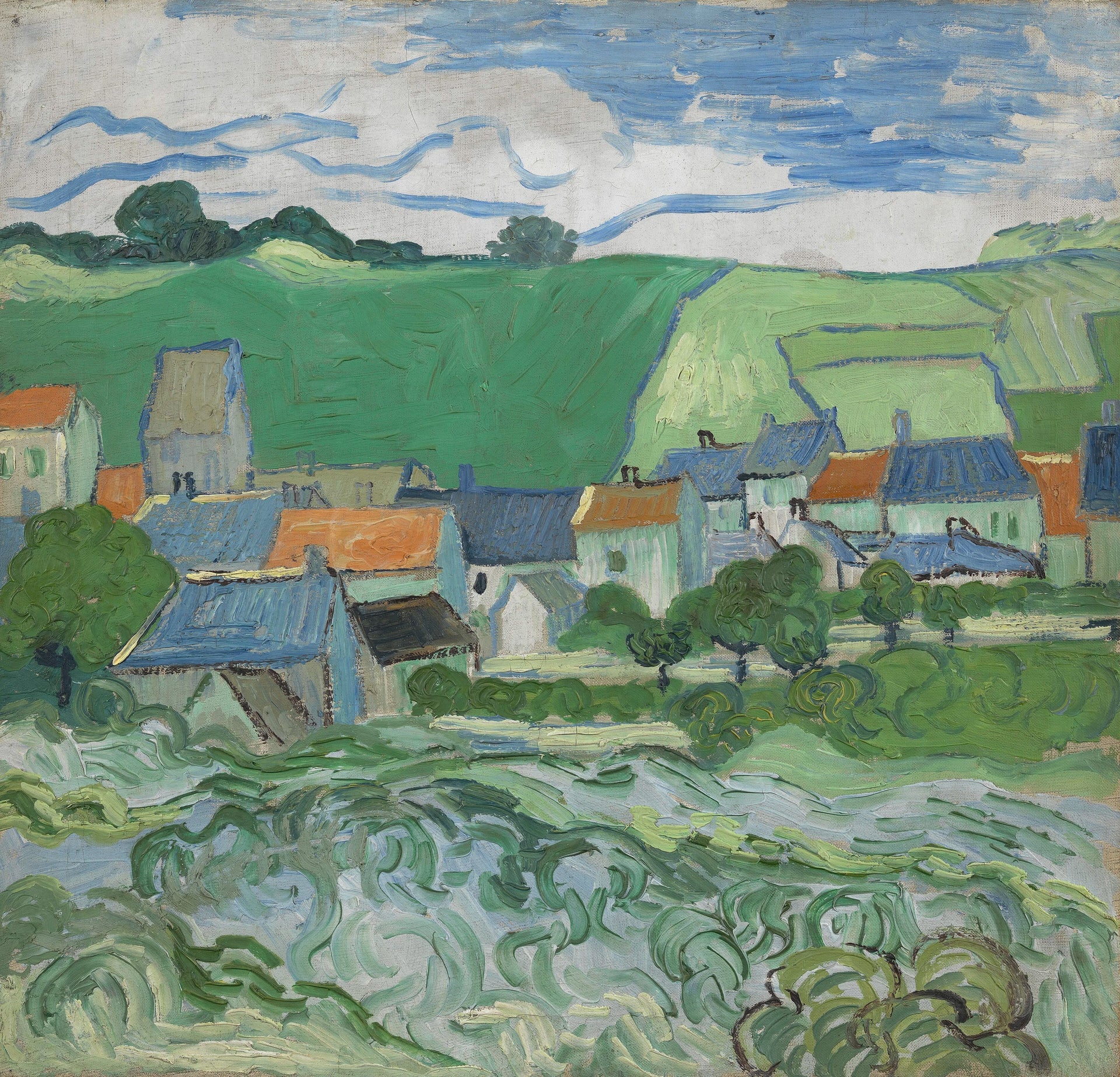 Vue d’Auvers-sur-Oise de Vincent van Gogh, Van Gogh Museum, s0105V1962