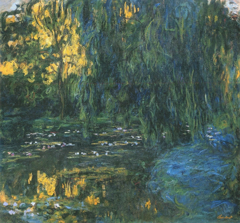 Vue du bassin aux nymphéas avec saule W1866 – Claude Monet