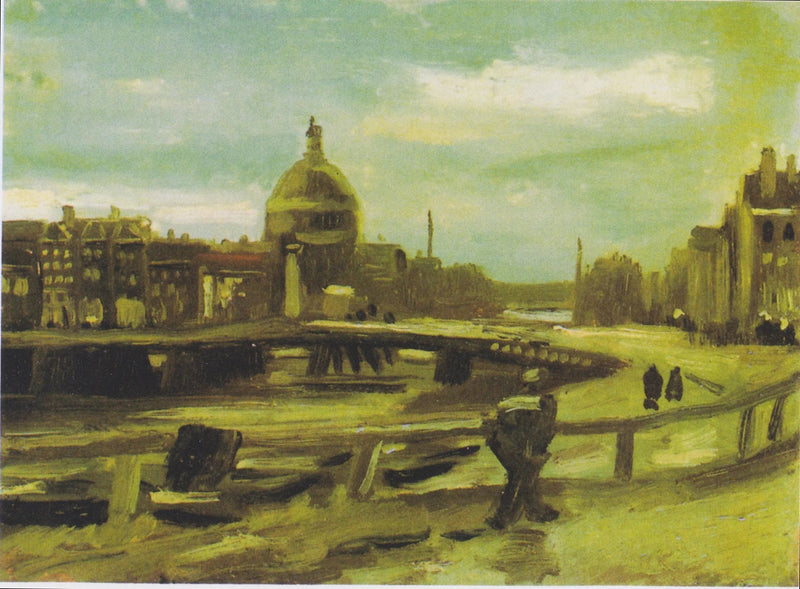 Vue d'Amsterdam depuis la gare centrale - Vincent van Gogh