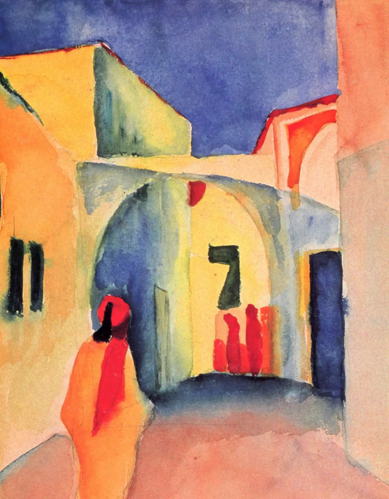 Vue dans une ruelle - August Macke