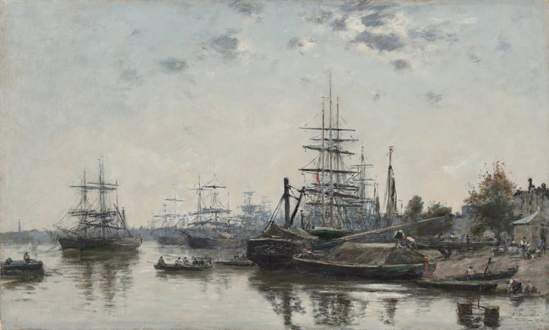 Vue de Bordeaux, du quai des Chartrons - Eugène Boudin