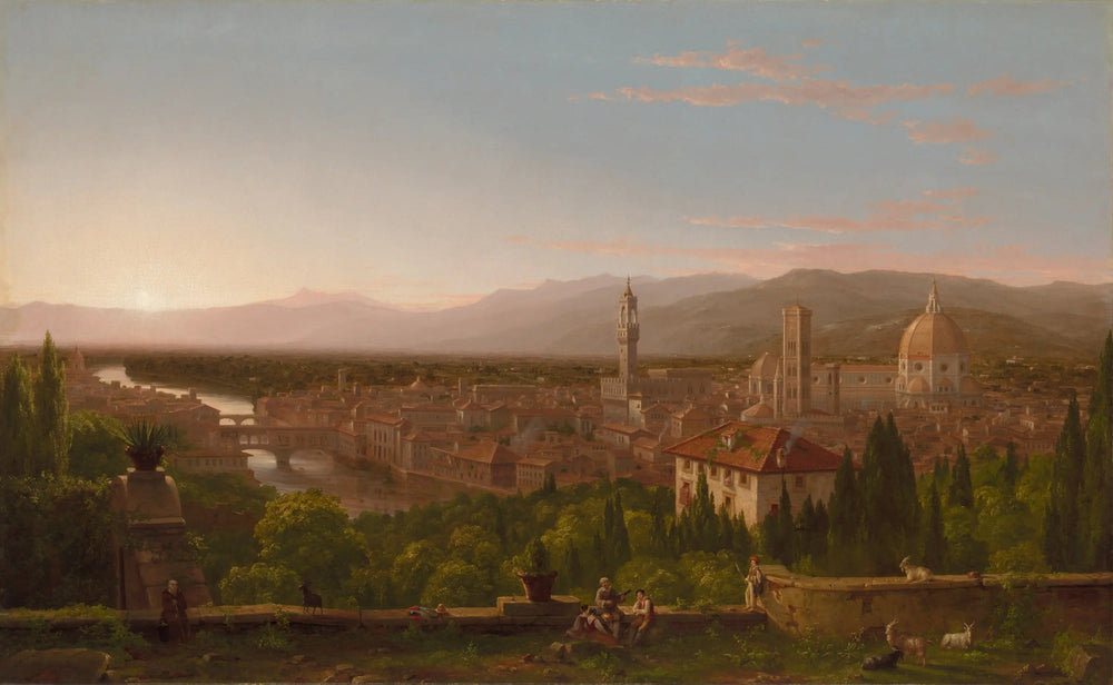 Vue de Florence depuis San Miniato - Thomas Cole image 1 reproduction artisanale de tableau
