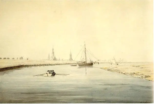 Vue de Greifswald depuis l'Est - Caspar David Friedrich