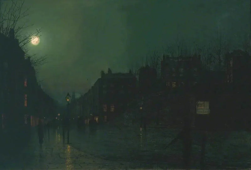 Vue de Heath Street la nuit - John Atkinson Grimshaw