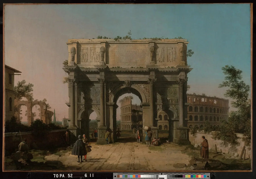 Vue de l'arc de Constantin avec le Colisée - Canaletto