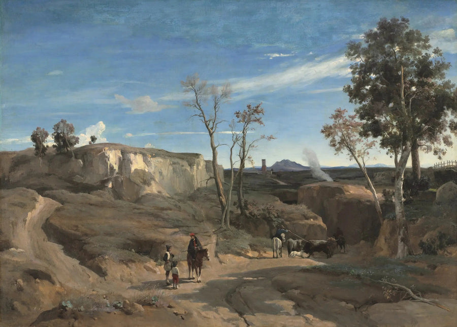 Vue de la Cervara, Campagne de Rome - Jean-Baptiste Camille Corot