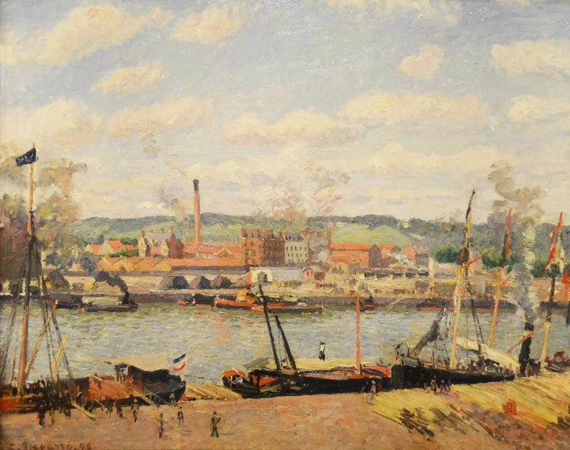 Vue de la cotonnière d'Oissel, environs de Rouen - Camille Pissarro