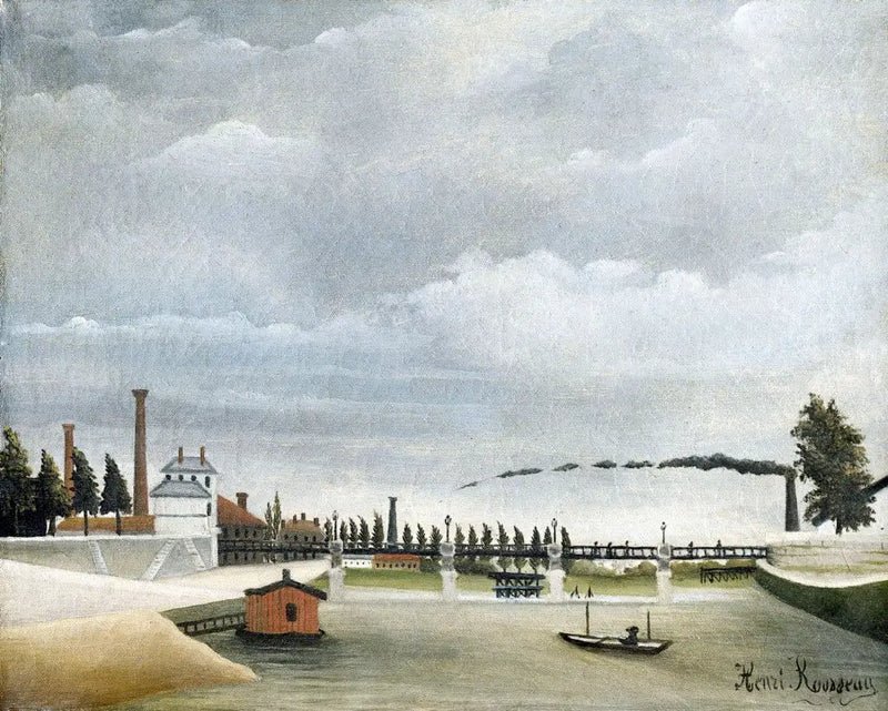 Vue de la passerelle de Passy - Henri Rousseau