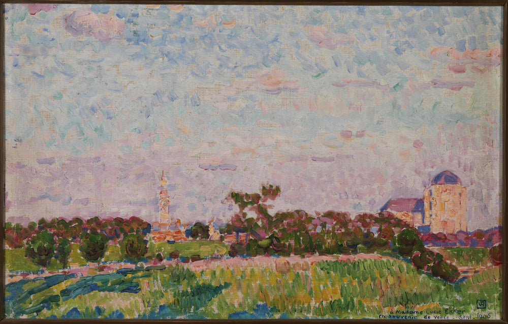 Vue de Veere - Théo van Rysselberghe image 1 reproduction de peinture à l’huile
