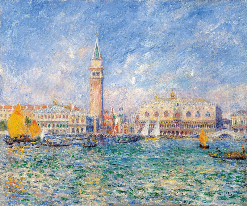 Vue de Venise, le palais des Doges - Pierre-Auguste Renoir