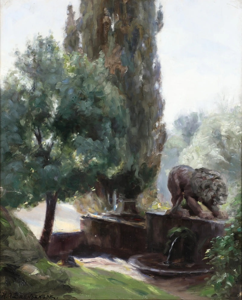 Vue depuis les jardins de la Villa Borghese. - H. A. Brendekilde