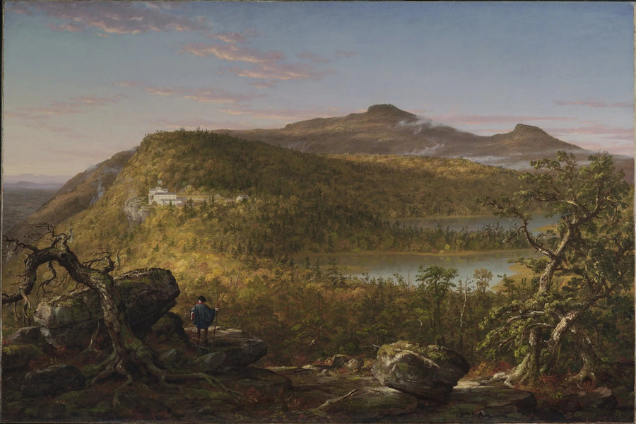 Vue des deux lacs et de Mountain House, montagnes Catskill, matin - Thomas Cole