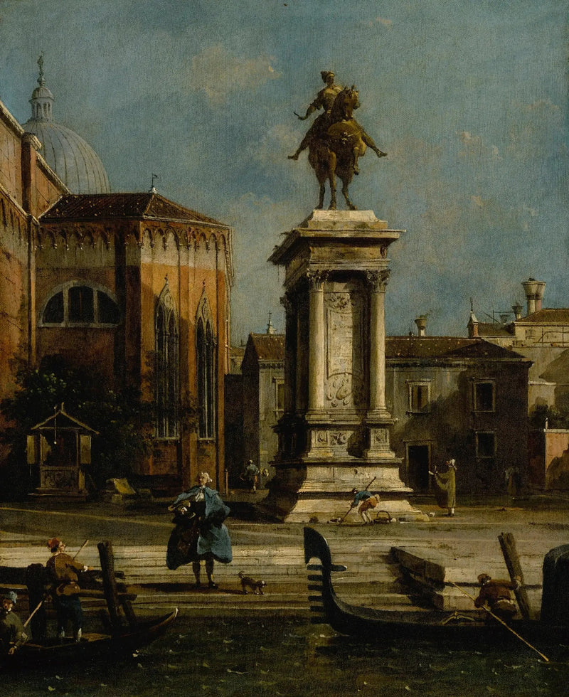 Vue des Santi Giovanni e Paolo et de la statue équestre de Bartolomeo Colleoni - Canaletto