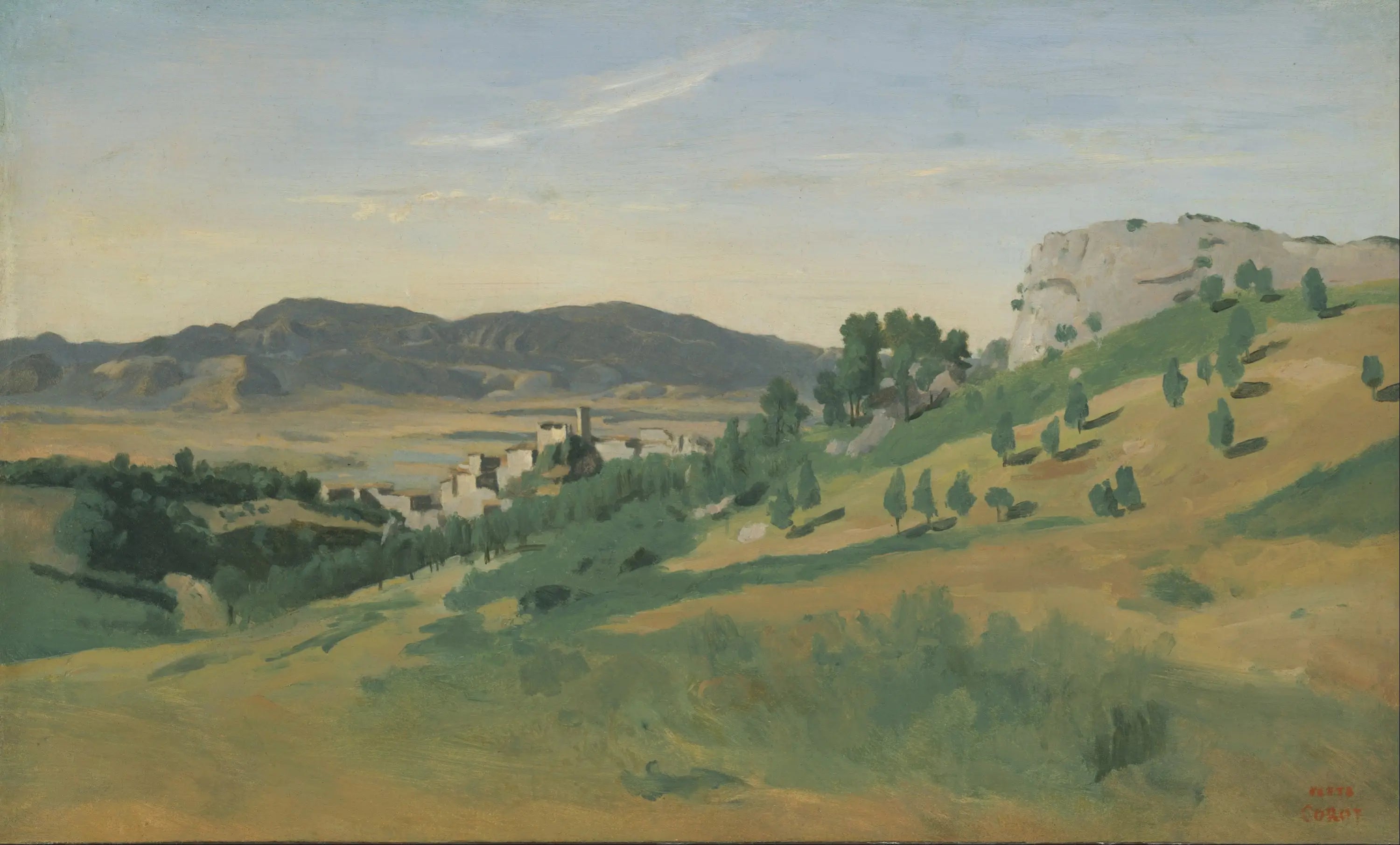 Vue d’Olevano - Jean-Baptiste Camille Corot - Alpha Reproduction