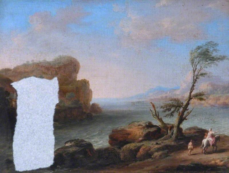 Vue du bord de mer avec des personnages - Claude Lorrain