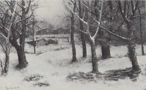 Vue du Parc des Crêtes sous la neige - Gustave Courbet