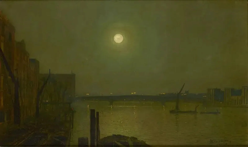 Vue du pont de Southwark la nuit - John Atkinson Grimshaw