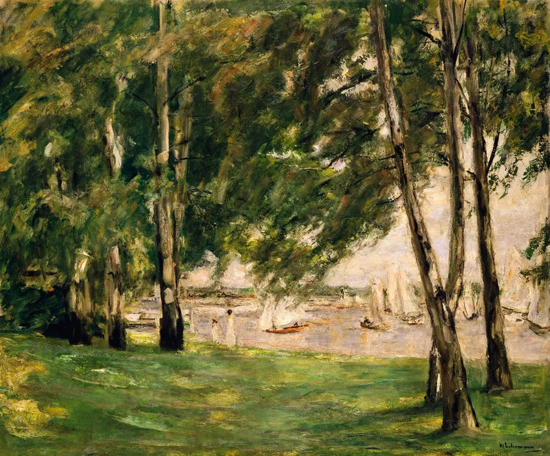Vue du Wannsee avec des voiliers - Max Liebermann