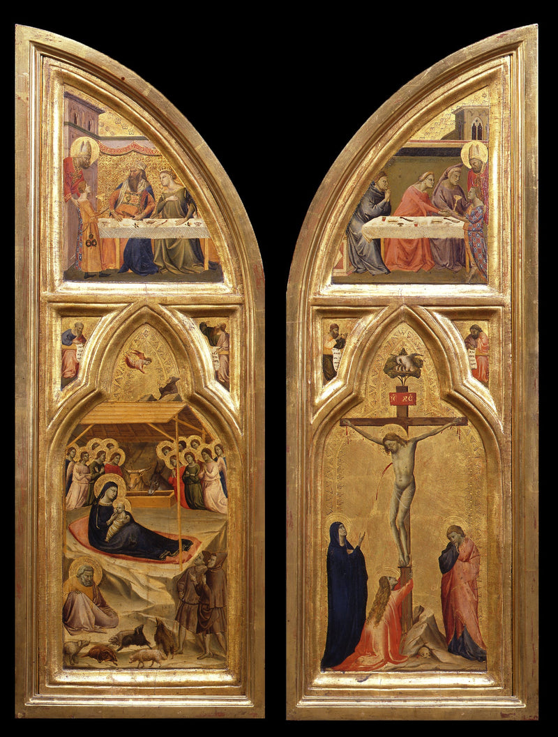 Vue intérieure des volets du triptyque - Taddeo Gaddi