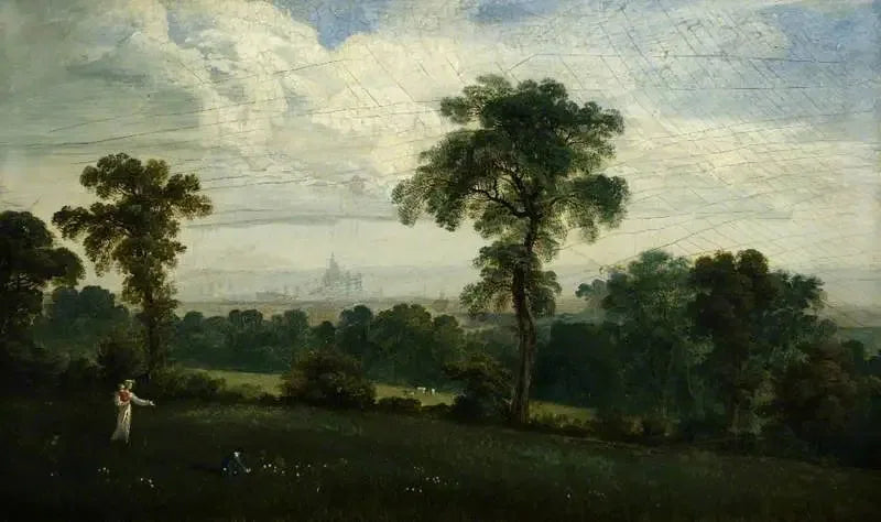 Vue lointaine de Londres - John Martin