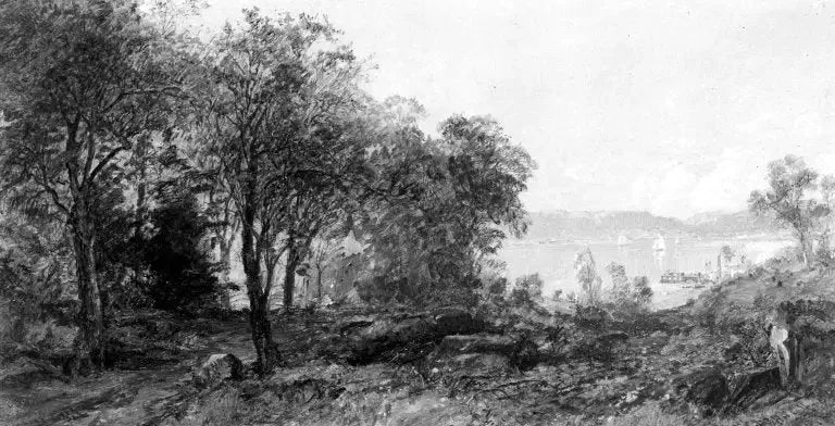Vue sur l'Hudson - Jasper Francis Cropsey