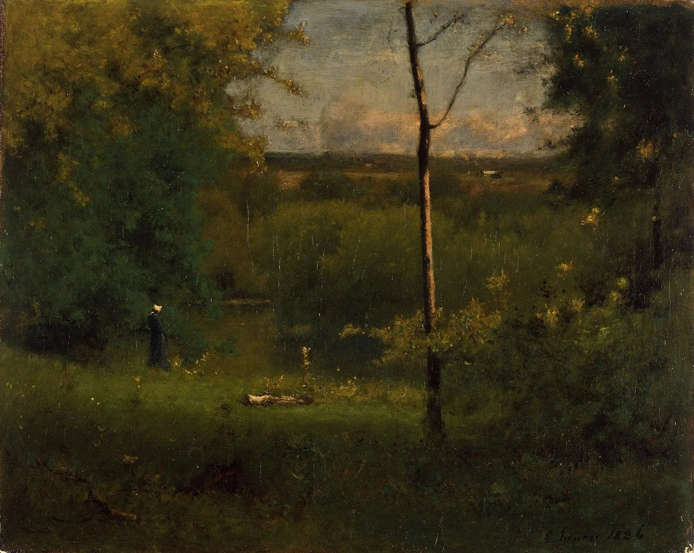 Vue sur la rivière - George Inness image 1 copie peinte à la main à l’huile