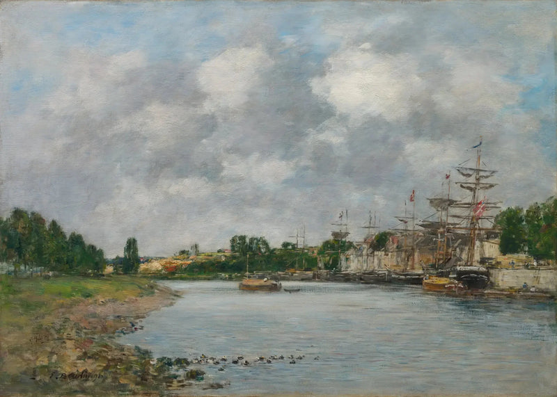 Vue sur le port de Saint-Valéry-sur-Somme - Eugène Boudin