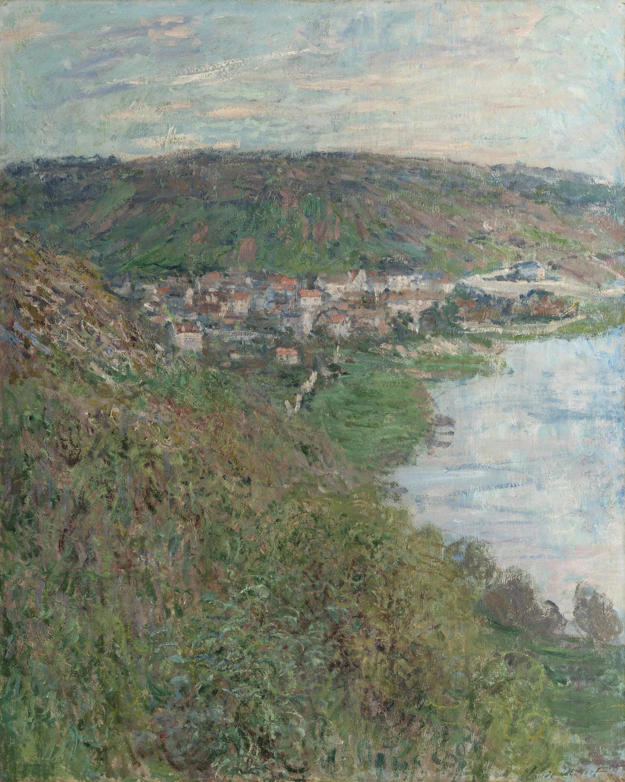 Vue de Vétheuil W603 par Claude Monet, Los Angeles County Museum of Art