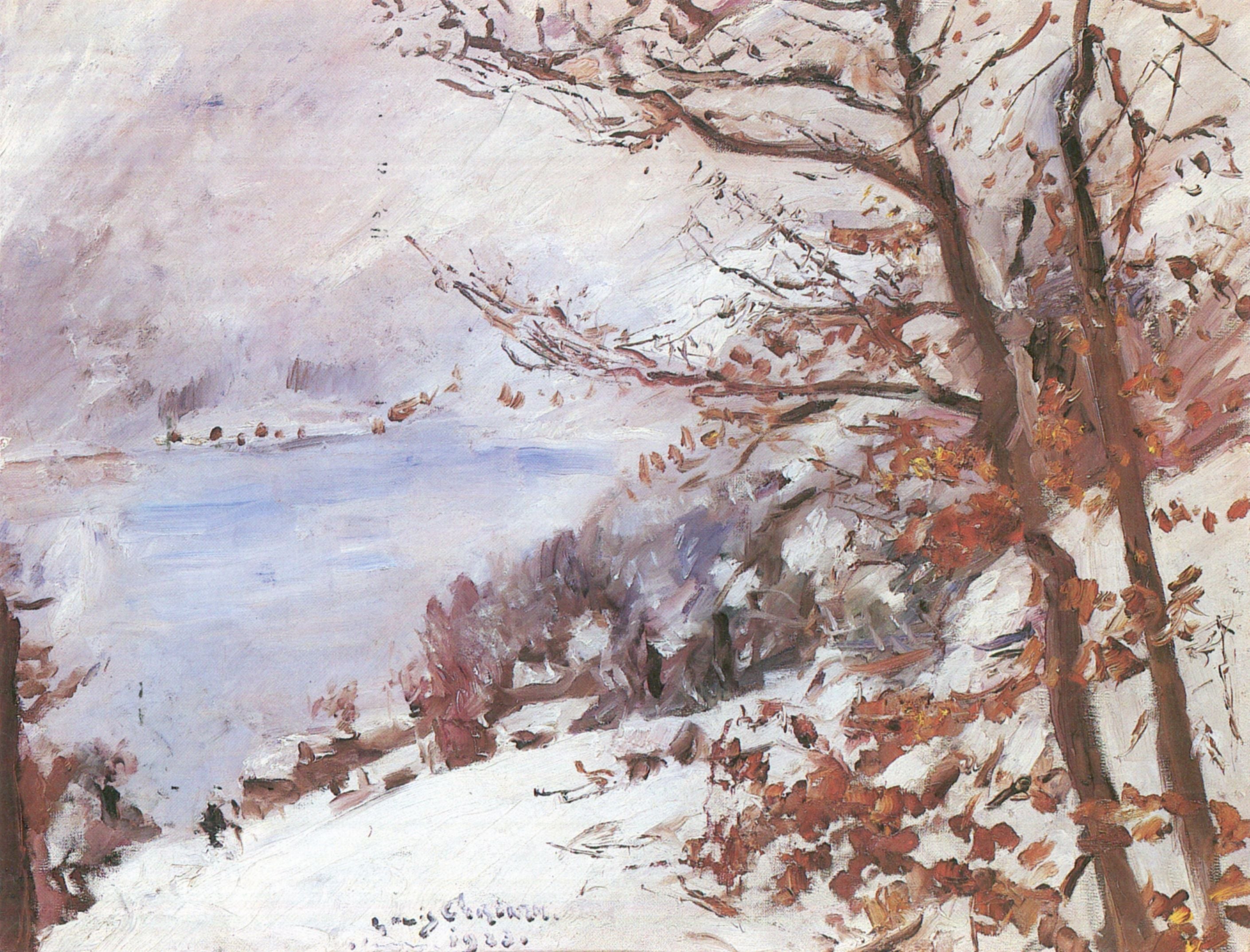 Walchensee en hiver - Lovis Corinth image 1 reproduction de peinture à l’huile