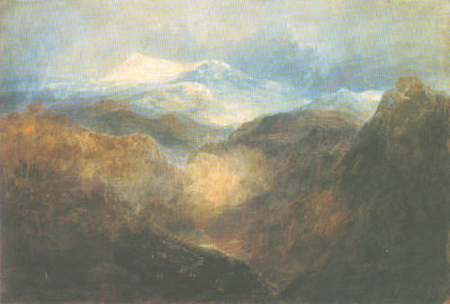 Waliser de montagnes avec une armée sur la marche - William Turner - Reproductions de tableaux et peintures haut de gamme