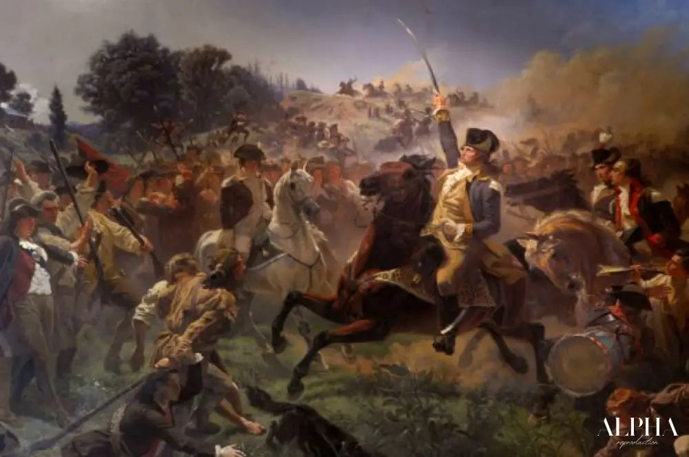 Washington ralliant les troupes à Monmouth - Emanuel Leutze - Reproductions de tableaux et peintures haut de gamme