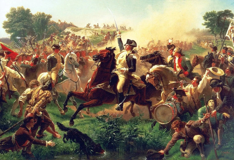 Washington rassemblant les troupes à Monmouth - Emanuel Leutze
