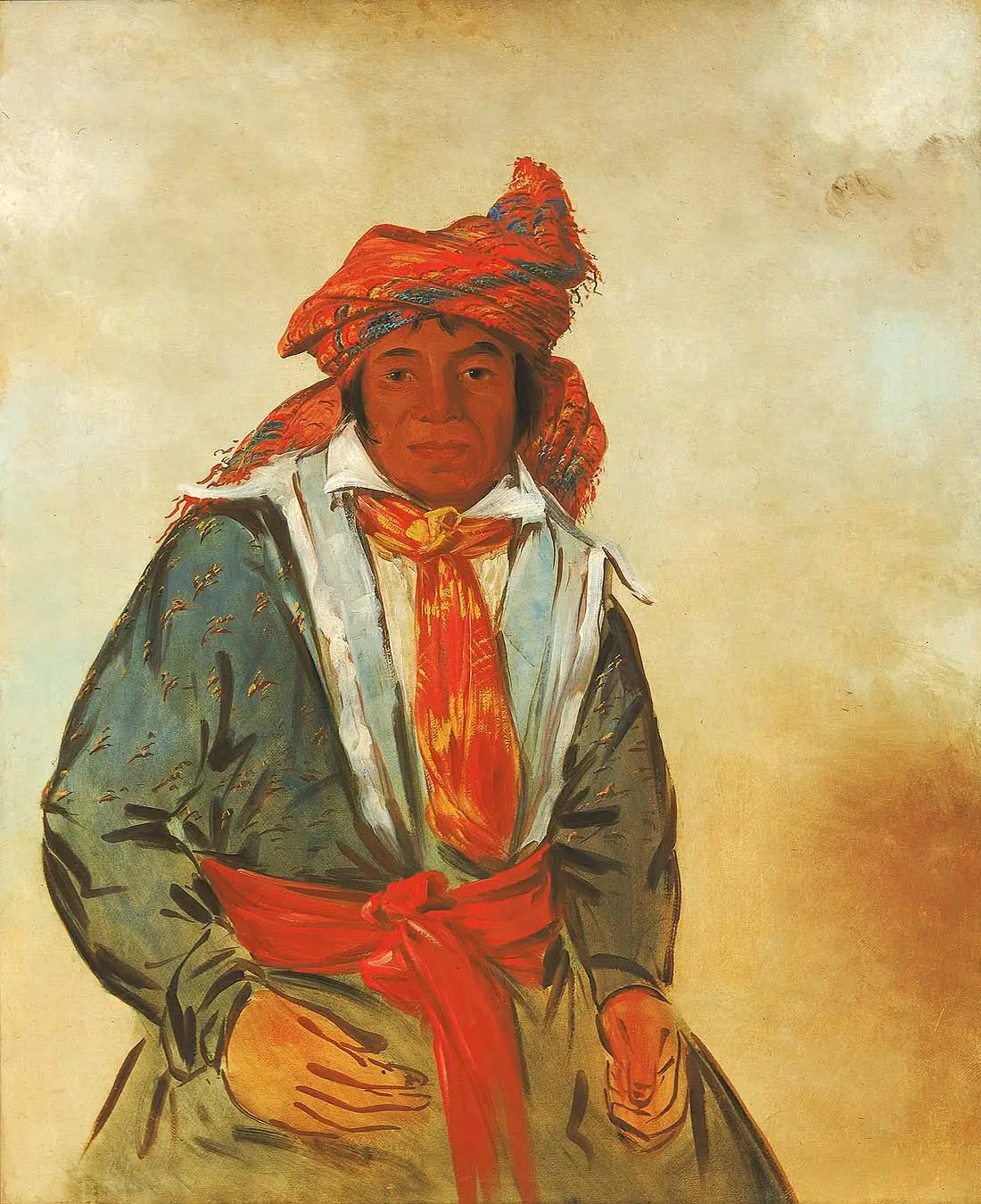 Wat-ál-le-go un Brave - George Catlin - Alpha Reproduction