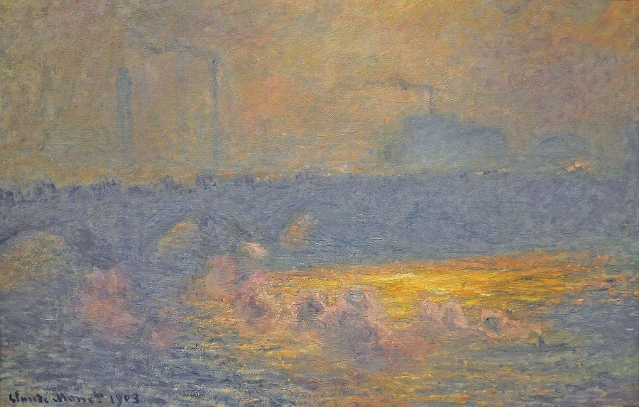 Waterloo Bridge, soleil avec fumées – Claude Monet
