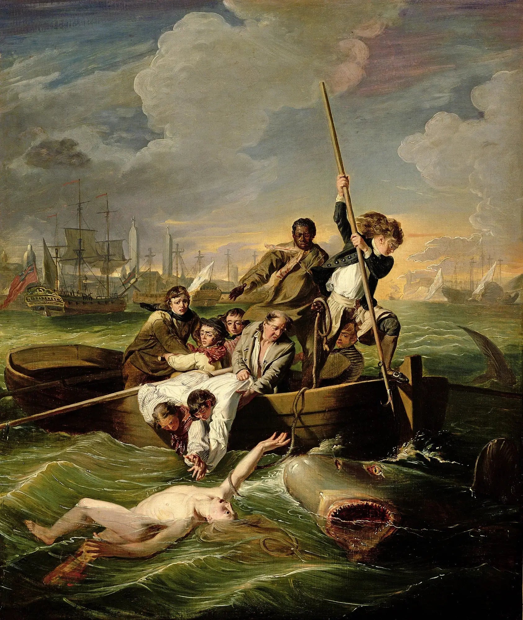 Watson et le requin - John Singleton Copley image 1 copie de tableau peinte à la main