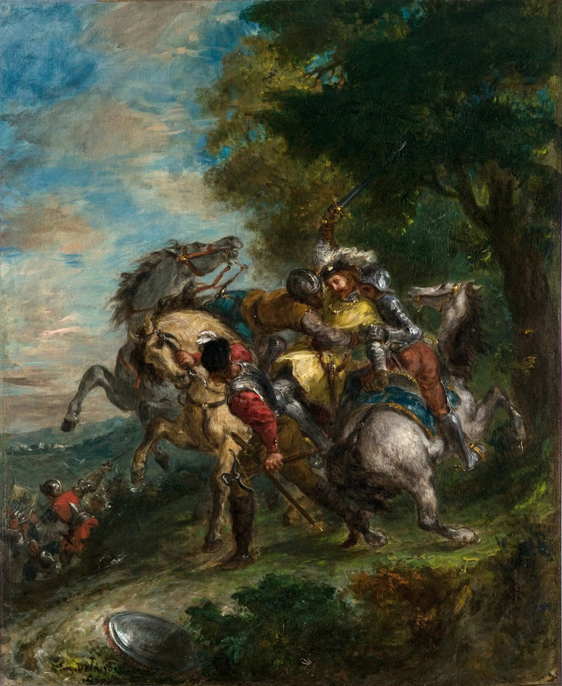 Weislingen capturé par les hommes de Götz - Eugène Delacroix