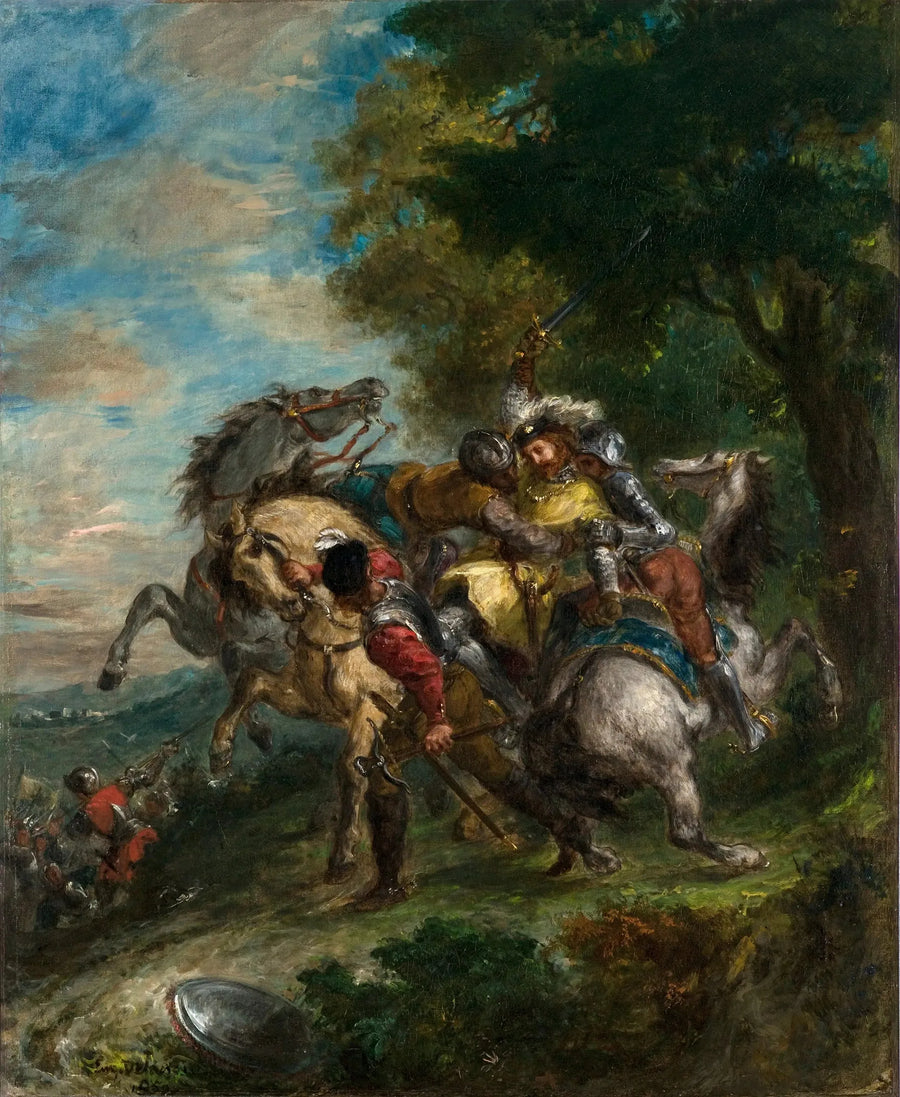 Weislingen capturé par les hommes de Götz - Eugène Delacroix