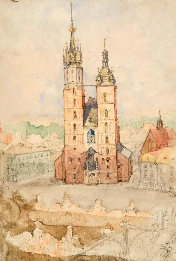 Widok z wieży ratuszowej - Jan Matejko