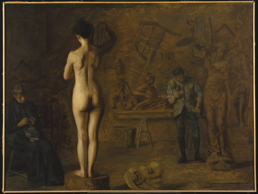 William Rush sculptant sa figure allégorique de la rivière Schuylkill - Thomas Eakins