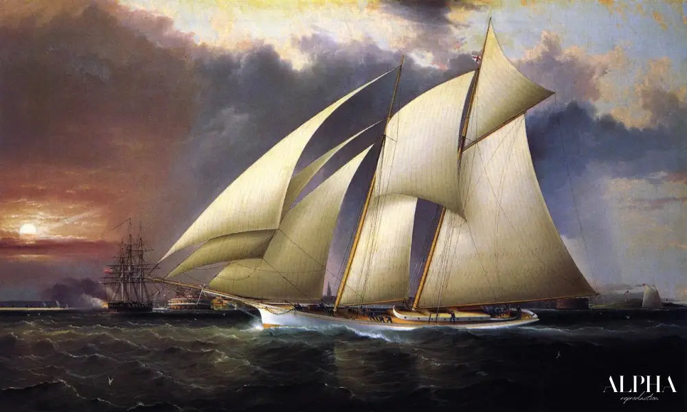 Yacht Magic defends America's Cup - James E. Buttersworth - Reproductions de tableaux et peintures haut de gamme