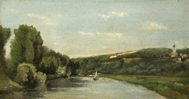 Yacht sur la rivière - Stanislas Lépine
