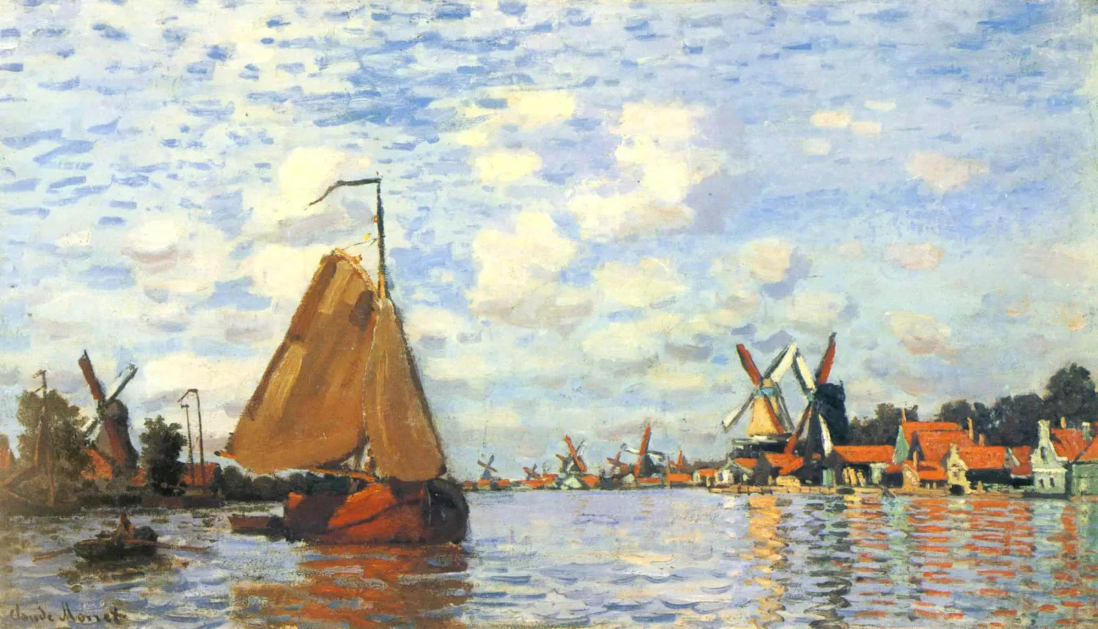 La Zaan à Zaandam W172 par Claude Monet, 1871, collection particulière