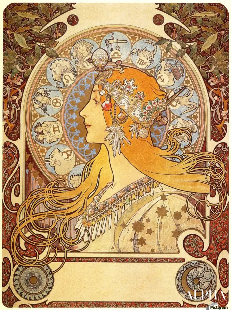 Zodiaque - Mucha - Reproductions de tableaux et peintures haut de gamme