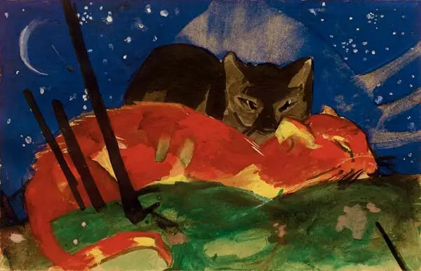Zwei Katzen - Franz Marc